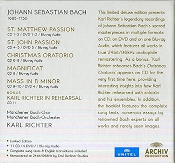 絶版【新品未開封】カール・リヒター11CD、4DVD、1blueray 宗教曲集 Amazon.co.jp: Bach: Sacred Works (11CD+4DVD+BLU-RAY